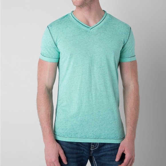 Buckle Black Light Green V-Neck T-Shirt - Picture 1 of 5